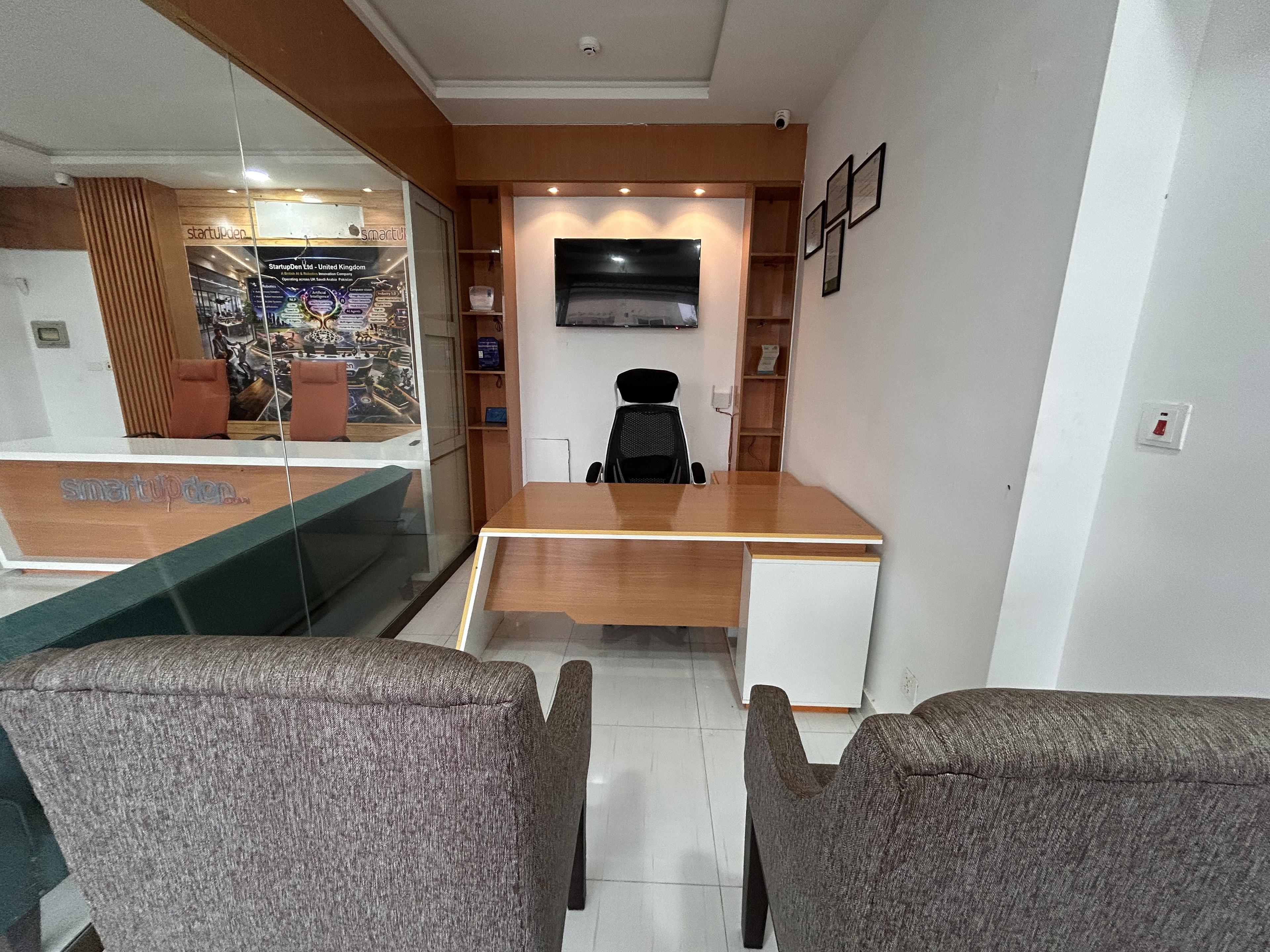 Comfortable waiting area beside the reception